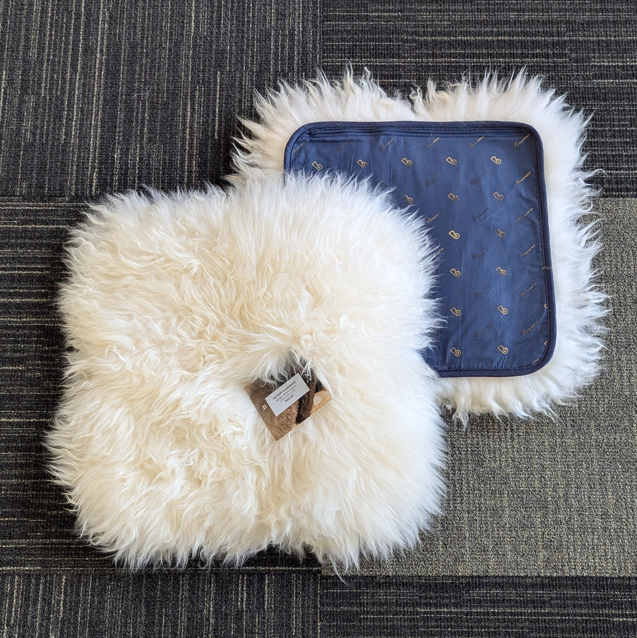 Single Sided Sheepskin Cushion Cover (Clearance)