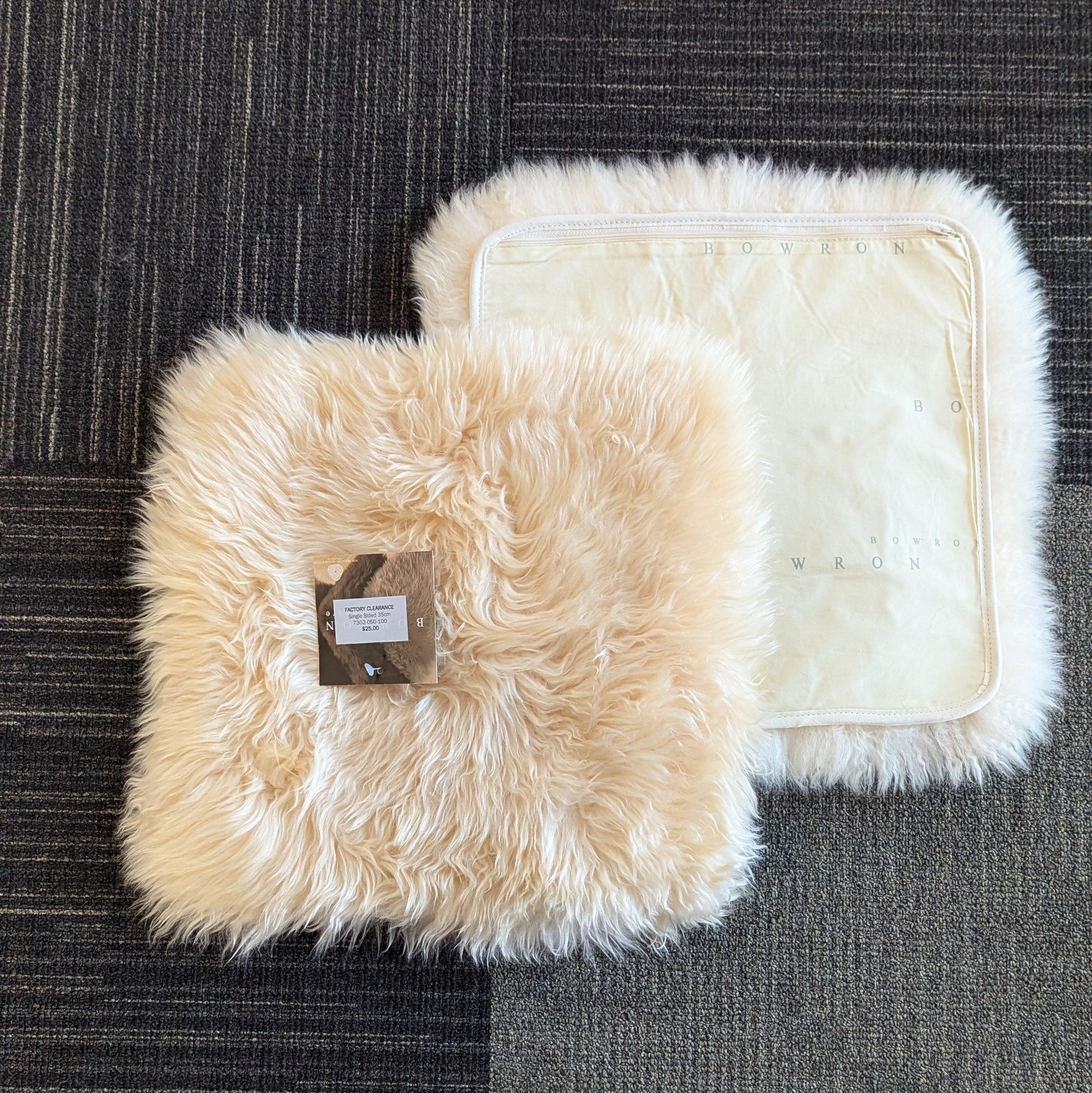 Single Sided Sheepskin Cushion Cover (Clearance)