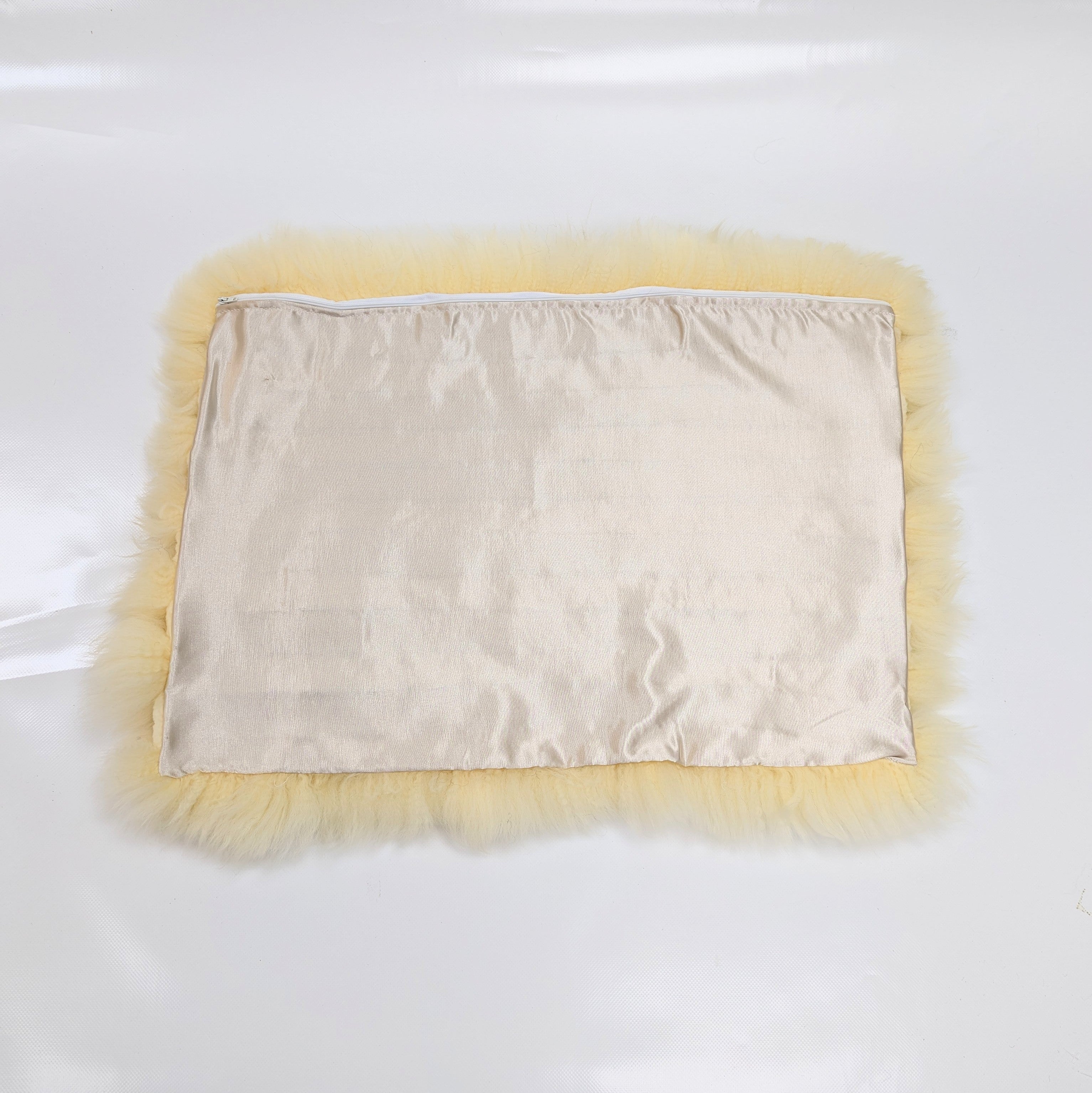 Sheepskin & Sateen Cushion Cover