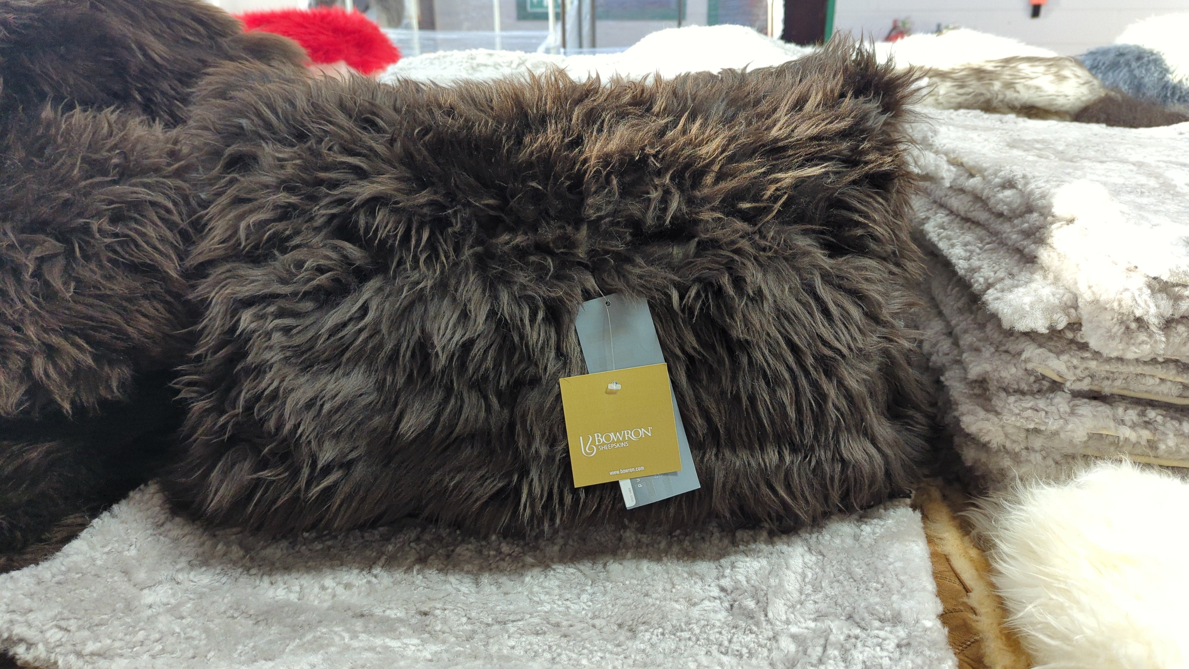 Sheepskin & Sateen Cushion Cover