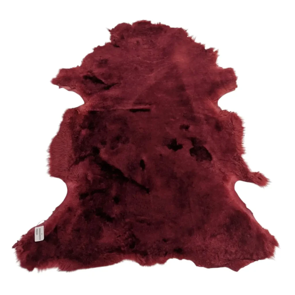 Ruby Red twinface sheepskin pelt