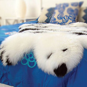 panda sheepskin rug Bowron
